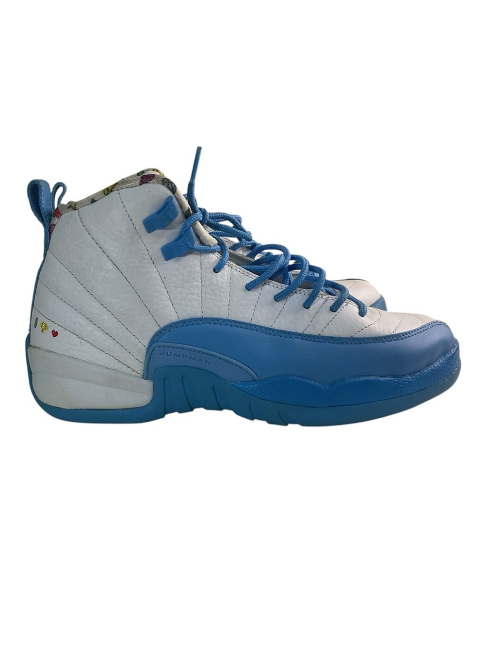 Nike Air Jordan Retro 12 Emoji GS Blue Size 7Y / Women’s 8.5 Sneakers DQ4365-114
